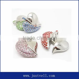 Crystal USB Flash Drive Usb Necklace Design Heart Shape Usb thumbnail-6