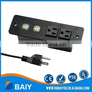 High Quality Hot Sale 3 Meter Plug Wire Conference Table Power Outlets Plugs thumbnail-3