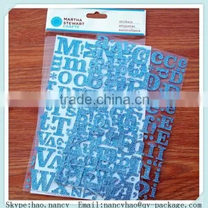 Self-adhesive Printed Letter Labels for Kids/Glitter Letter Sticker thumbnail-2