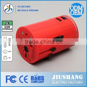 Outlet Travel Adapter Plug Type D for AU/UK/EU Universal Travel Adapter With Usb Charger thumbnail-1