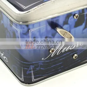 Metal Dome Lid Music Tin Boxes With House Shape thumbnail-3