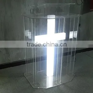 Unassembled Acrylic/lectern/pulpit/lucite/plexiglass/podium/led thumbnail-4