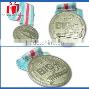 Silver Color High Quality Custom Metal Medal thumbnail-1