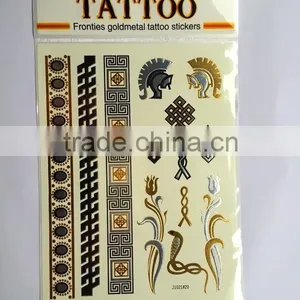 Hot Sale Gold and Silver Custom Metallic Temporary Tattoos China thumbnail-6