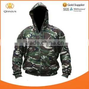 MENS ARMY JACKET HOODIE FLEECE LINED HOODY S M L XL XXL CAMO FISHING thumbnail-1