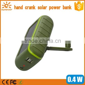 Environmental Friendly Solar Energy+electric Charge+ Hand Power Solar Charger Mobile Power Bank thumbnail-4