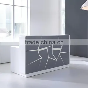 High End Marble Modern Curved Office Reception Desk thumbnail-1