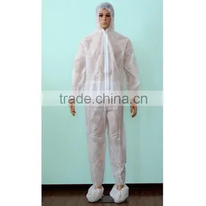 White Nonwoven Disposable Coverall thumbnail-1