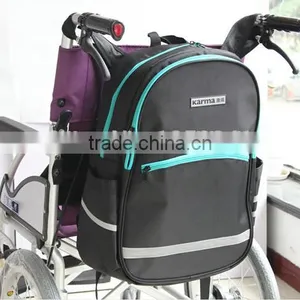 Large Storage Mesh Side Pocket Power Electric Wheel Chair Bag With Padded Loop Luxury Backpack Wheelchair Bag thumbnail-1