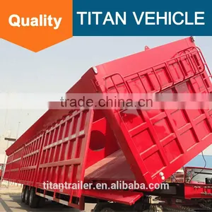 Titan Tri Axle Hydraulic Cylinder Side Dump Trucks / Tipper Dumper Truck Trailer For Sale thumbnail-3
