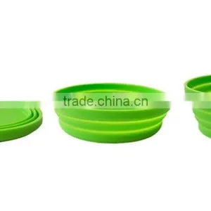Eco-friendly Food Grade Silicone Collapsible Salad Bowl thumbnail-3