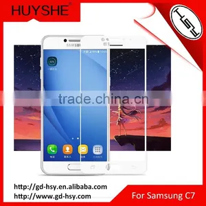 HUYSHE Anti-explosion Tempered 2.5D Full Cover Glass 0.3mm Screen Protector for Samsung Galaxy C7 thumbnail-1