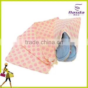 Polka-dot Print Non Woven Drawstring Bag for Kids Shoes thumbnail-1