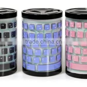 USB 109Keys Flexible Silicone Washable Wired Keyboard Full-Size thumbnail-1