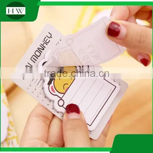 Promotional Wholesale Office Stationery Mini Portable Cartoon Monkey Sticky Note thumbnail-1