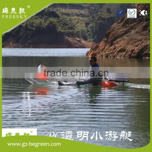 2 Seat Transparent Clear Bottom Plastic Kayak Electric Catamaran thumbnail-4