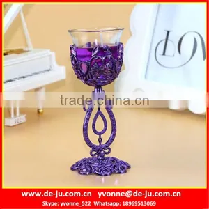 Party Gift Purple Plastic Cup Cheap Violet Candle Gel Wax thumbnail-1