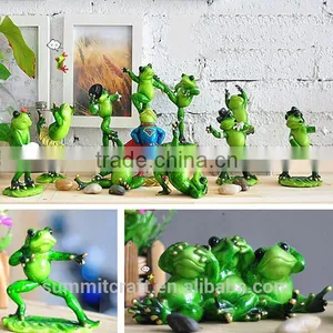 Creative Singer Resin Yoga Frog Figurine thumbnail-1