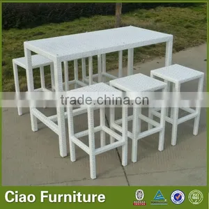 White Rattan Bar Furniture Cheap Bar Stools thumbnail-2