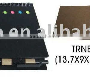 Recycled Hardcover Spiral Notebook With Stickers thumbnail-1