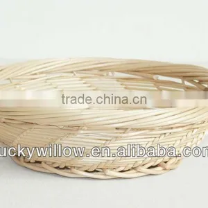 Wholesale Natural Round Wicker Handmade Fruit Basket Without Handle thumbnail-1