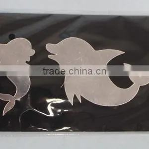 Silver Dolphins and Seahorse Mirror Stickers thumbnail-1