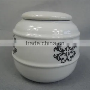 Professional Decal White Ceramic Urns for Cremation thumbnail-1