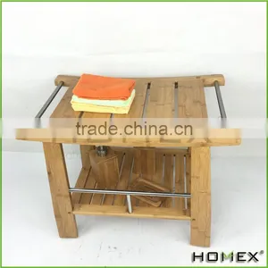 Made From Quality Moso Bamboo Bath Bench/Homex_BSCI thumbnail-1