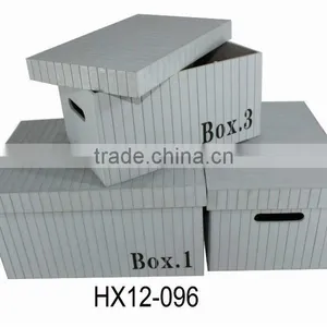 Rectangular Bamboo Storage Basket With Lid S/3 thumbnail-1