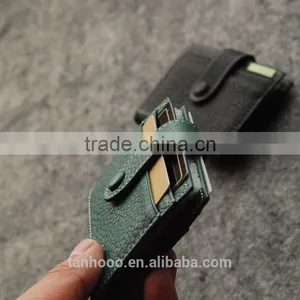 Litchi Stria Factory Direct Wholesale Leather Card Holder Customize Cards Bag With Buckle thumbnail-4