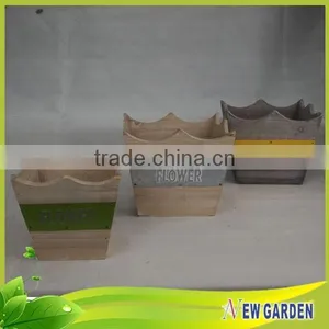 Multi-function Wood Flower Basket,Custom Recycled Plant Pot thumbnail-1