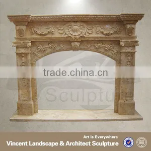 Marble Fireplace Surrounds, Stone Fireplace Mantels, Electric Fireplace Marble VFM-NB092 C thumbnail-1