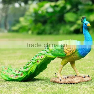 Beautiful Life Size Resin Peacock Statue for Sale thumbnail-4