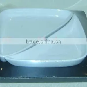 Set of 3 Porcelain Snack Plate Snack Plate Snack Tray thumbnail-1