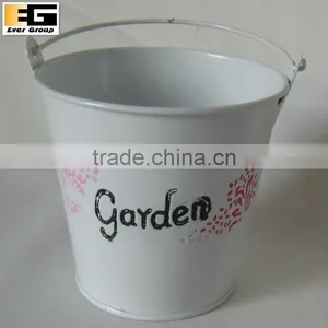 Decotative Round Tin Bucket Flower Pot Gallon Bucket thumbnail-1