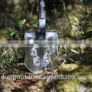 Top Brand Multi-function Outdoor Sport Tools With Shovel Knife Hoe Digger Flashlight thumbnail-3