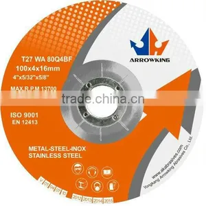 4" 100x4x16mm Reinforced Fibre Resin Bonded Grinding Wheel thumbnail-1