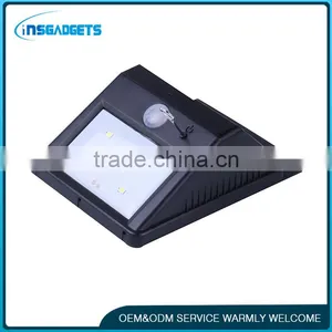 T0c20 4 LED Waterproof Outdoor Solar Motion Sensor Wall Light Light for Patio, Deck, Yard, Garden With Auto On/Off thumbnail-5