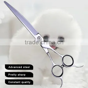 CZG-70J-1 7inch Double Finger Rest Downward Curved Pet Grooming Hair Shaping Scissor thumbnail-5