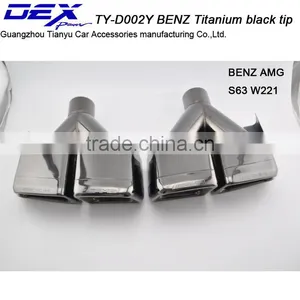 Car Titanium Black Tip Ben z E63 W221 Exhaust Pipe thumbnail-4