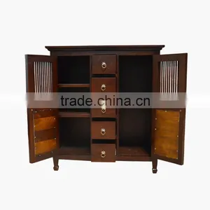 Buffet Console Ethnic Java Natural Finish Teak Wood Furniture thumbnail-6