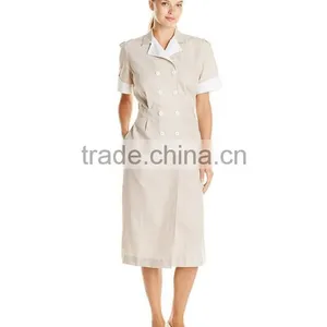 Fashionable Nurse Uniform Designs Wholesale New Style Bulk Cheap High Quality Long Medical Dress Women Hospital Uniform thumbnail-6