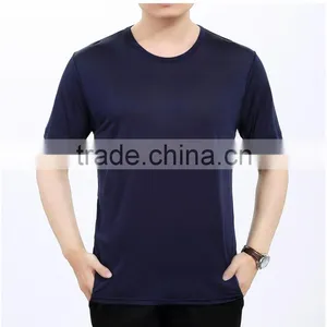 Promotional Low Price Summer Round Neck White 140g Polyester Cotton Blend Blank t Shirt Manufacturer Bangladesh thumbnail-3