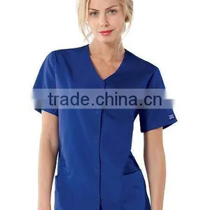 Workwear Men Fashion Short Sleeve Hospital Medical Snap Scrub Top/suit thumbnail-2