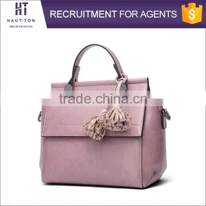New Style Vintage Ladies Tassel Tote Shoulder Handbags Hot Sale Fashion Women Genuine Split Cow Leather Shoulder Bags With Strap thumbnail-3