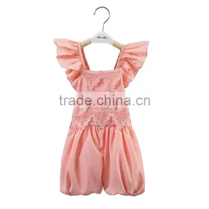 2017 Wholesale Children's Boutique Pink Clothing Kids Bulk, Baby Romper thumbnail-3
