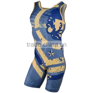 Professionale Sublimation Wrestling Singlets Plus Size thumbnail-3