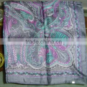 100 % SILK PRINTED SCARF thumbnail-1