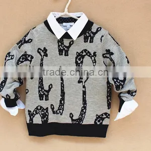 Wholesale Custom Children Cotton Knitted Animal Sweater thumbnail-1