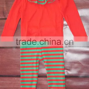 Wholesale Children's Boutique Clothing Christmas Baby Girls Ruffled Christmas Outfits thumbnail-2